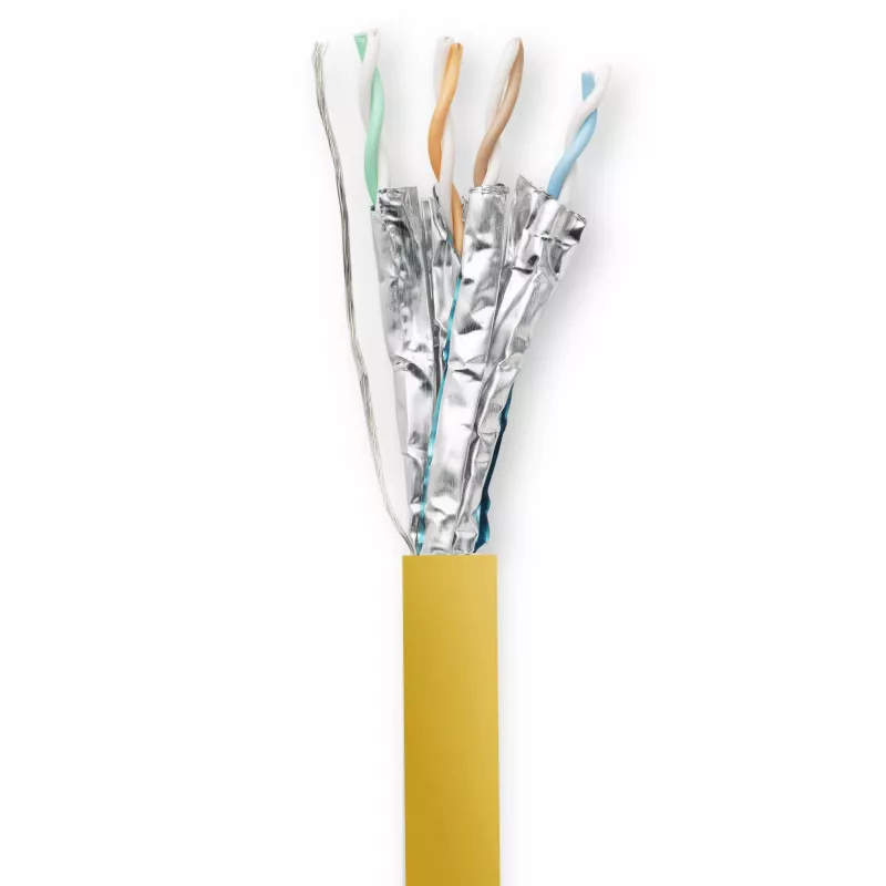 Cabo de rede Vivolink PROCAT40 amarelo 40 m Cat6a F/FTP (FFTP)