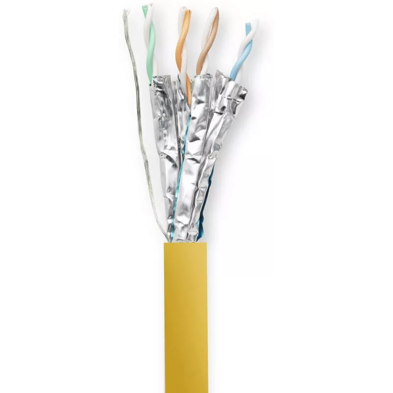 Cabo de rede Vivolink PROCAT40 amarelo 40 m Cat6a F/FTP (FFTP)