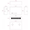 Switch Ethernet Gigabit de 5 portas não gerido Lanview LVN-DESK-5PORT-1G