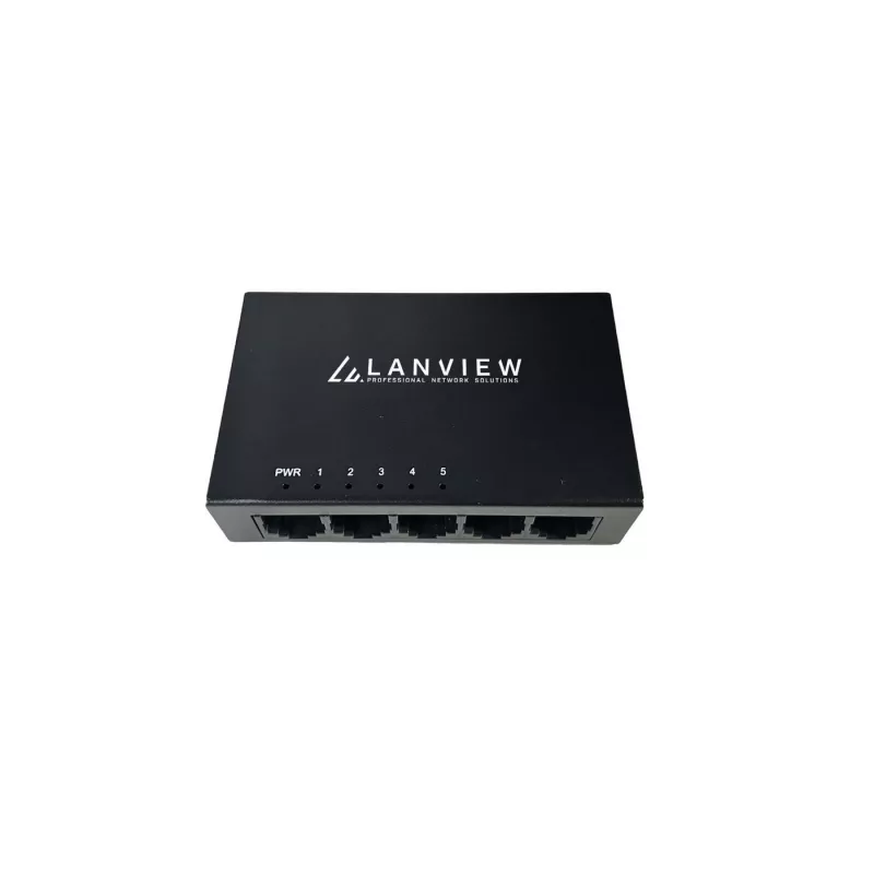 Switch Ethernet Gigabit de 5 portas não gerido Lanview LVN-DESK-5PORT-1G