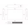 Switch não gerido Lanview LVN-1U-24PORT-1G — rackmount Full Gigabit de 24 portas