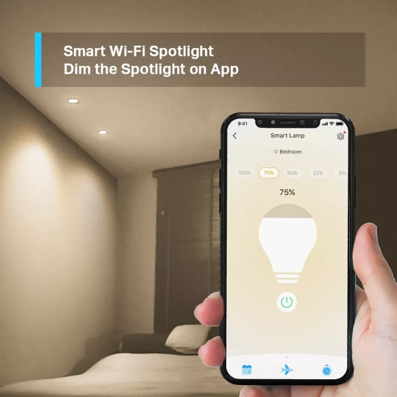 Foco inteligente Wi-Fi TP-Link Tapo, regulável, pack de 4, lâmpada inteligente, Wi-Fi, Branco, 802.11b, 802.11g, Wi-Fi 4 (802.11n), GU10, lâmpada parabólica