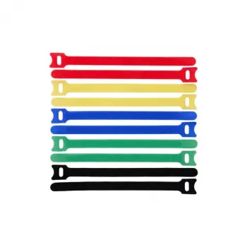 Lanview LVT-CABLESTRAPS1512-10MULTI Abraçadeiras de velcro de polipropileno (PP) multicolor 10 unid.