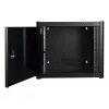 Rack de parede LOGON RWP09U56BL 9U preto fechadura com chave