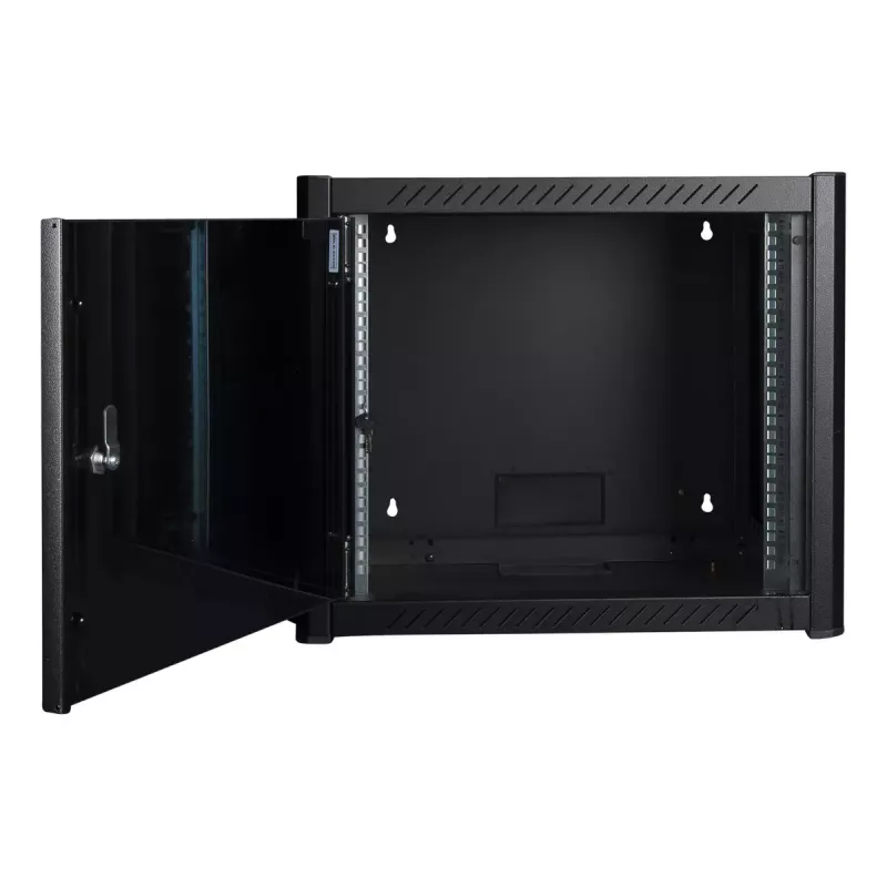 Rack de parede LOGON RWP09U56BL 9U preto fechadura com chave