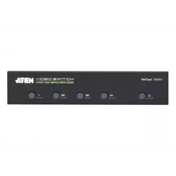 ATEN AT-VS0401, VGA, metal, preto, 65 m, 300 MHz, 1920 x 1440 píxeis