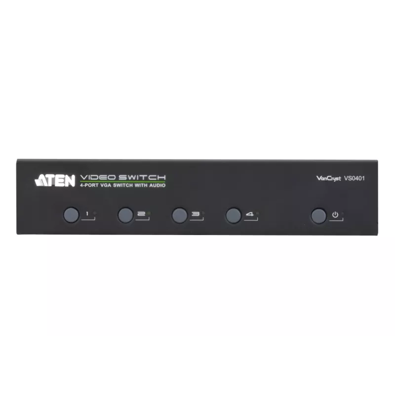 ATEN VanCryst VS0401 comutador de áudio/vídeo VGA de 4 portas