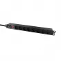 Régua de tomadas para rack 19 polegadas Lanview 1U 10A, 8x Schuko (LVR-2MSCH-SCH-C13-8)
