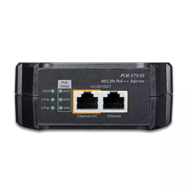 PLANET POE-175-95 injetor Gigabit 802.3bt PoE++, 95 W, preto