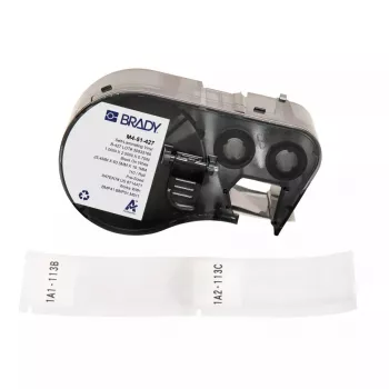 Etiqueta autoadesiva para impressora Brady M4-51-427 preto branco vinil 2,54x6,35cm