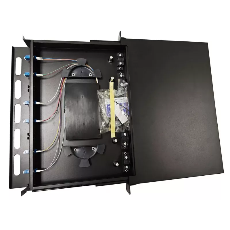 Lanview LVO-101010 Painel deslizante de fibra ótica ODF, LC SM OS2, 12 fibras, 1HE