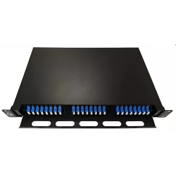 Lanview LVO-101020 Painel deslizante de fibra ótica ODF, LC SM OS2, 48 fibras, 1HE