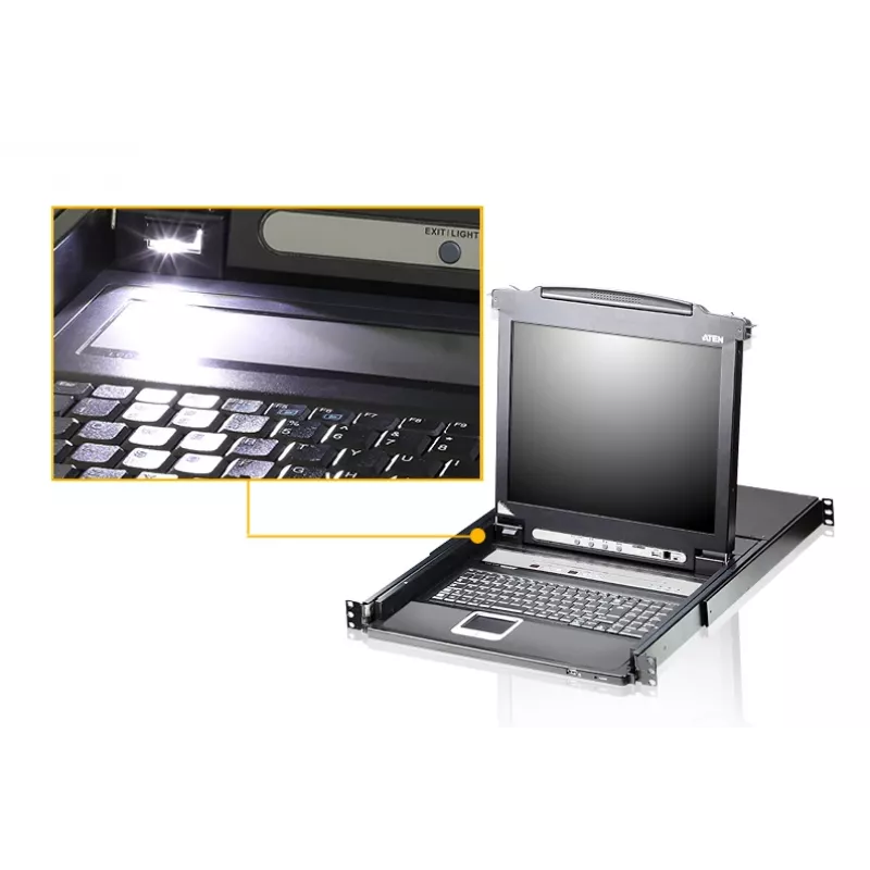 Consola de rack ATEN CL5708M 43,2 cm (17 polegadas) preto 1U