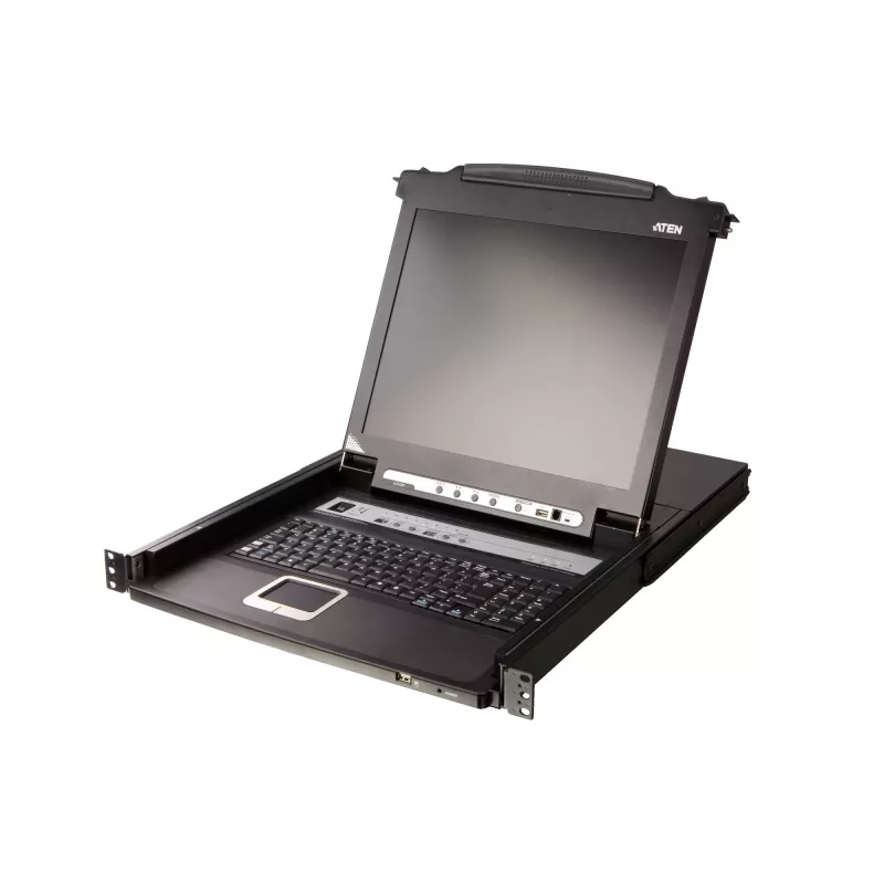 ATEN CL5708M Consola de rack 43,2 cm (17 polegadas) 1280 x 1024 píxeis metal, plástico preto 1HE