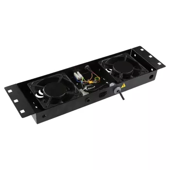 Acessório de rack Lanview RAF115BL-UK 1U 2 ventoinhas preto
