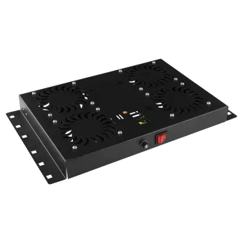 Acessório de rack Lanview RAF120BL-UK 1U 4 ventoinhas preto