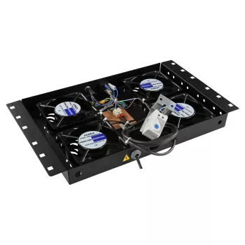 Acessório de rack Lanview RAF120BL-UK 1U 4 ventoinhas preto