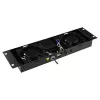 Painel de ventoinhas LOGON RAF205BL preto 2 ventoinhas 490x135x45mm