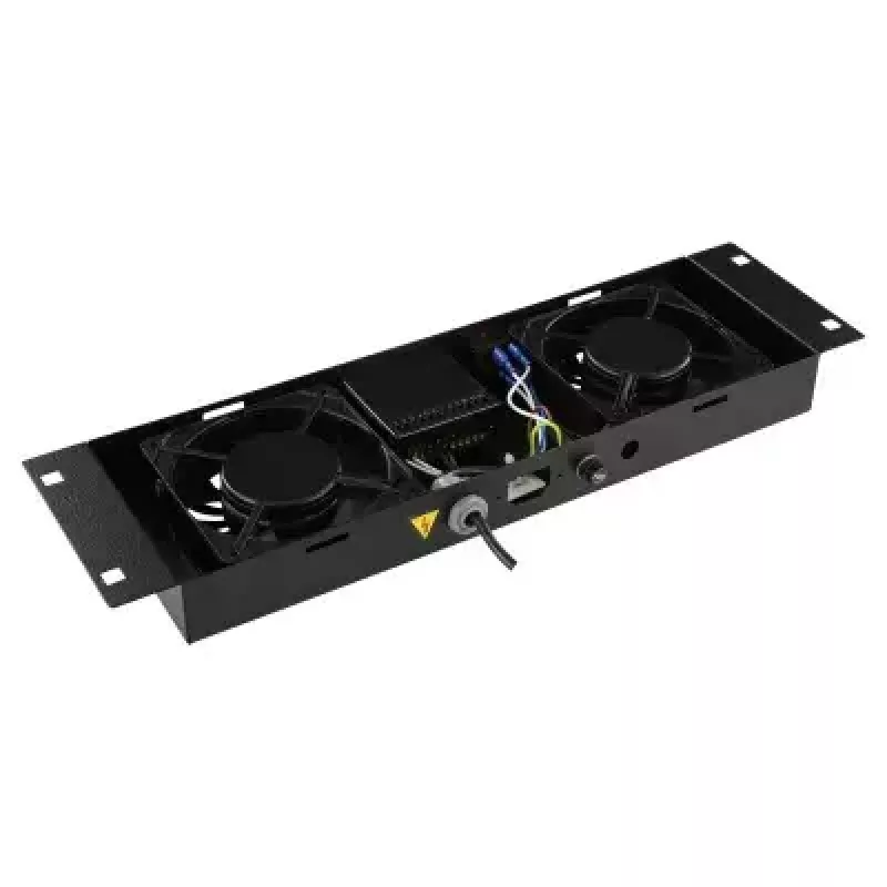Painel de ventoinhas LOGON RAF205BL preto 2 ventoinhas 490x135x45mm