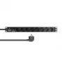 Unidade de distribuição de energia (PDU) Lanview LVR-3MSCH-SPD-SCH8 8 saídas AC 1U preto