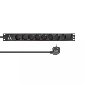 Unidade de distribuição de energia (PDU) Lanview LVR-2MSCH-LIC-SCH8 8 saídas AC 1U preto