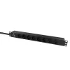 Unidade de distribuição de energia (PDU) Lanview LVR-2MSCH-LIC-SCH8 8 saídas AC 1U preto