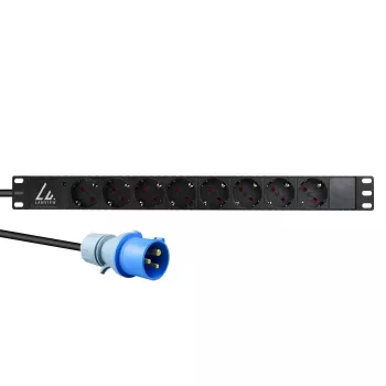 Unidade de distribuição de energia (PDU) Lanview LVR-3MIEC-LIC-SCH8 8 saídas AC 1U preto