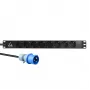 Unidade de distribuição de energia (PDU) Lanview LVR-3MIEC-LIC-SCH8 8 saídas AC 1U preto