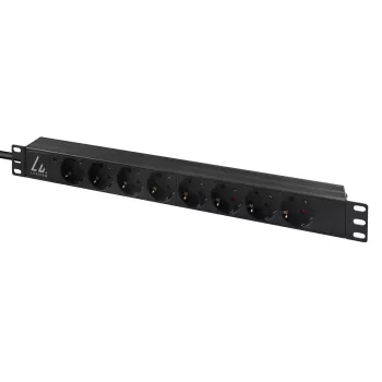 Unidade de distribuição de energia (PDU) Lanview LVR-3MIEC-LIC-SCH8 8 saídas AC 1U preto