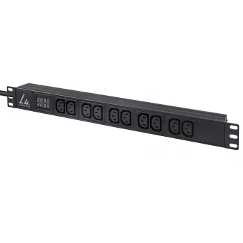 Unidade de distribuição de energia (PDU) Lanview LVR-3MIEC-AMP-10C13 10 saídas AC 1U preto