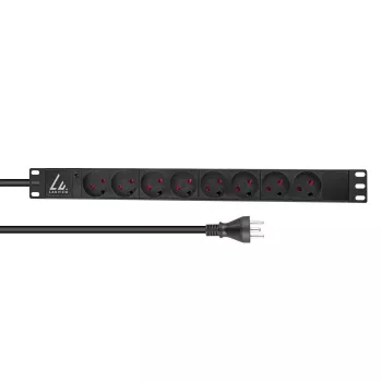 Unidade de distribuição de energia (PDU) Lanview LVR-2MDK-LIC-DK8 8 saídas AC 1U preto