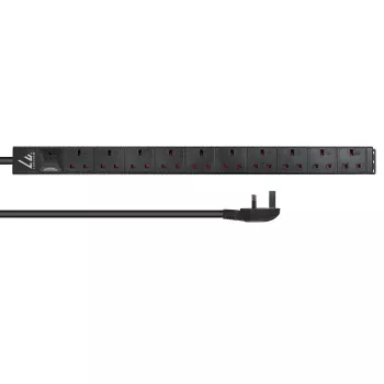 Lanview LVR-3MUK-SPD-UK10 Unidade de distribuição de energia (PDU) 8 tomadas de saída AC 4HE preto