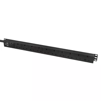 Lanview LVR-3MUK-SPD-UK10 Unidade de distribuição de energia (PDU) 8 tomadas de saída AC 4HE preto