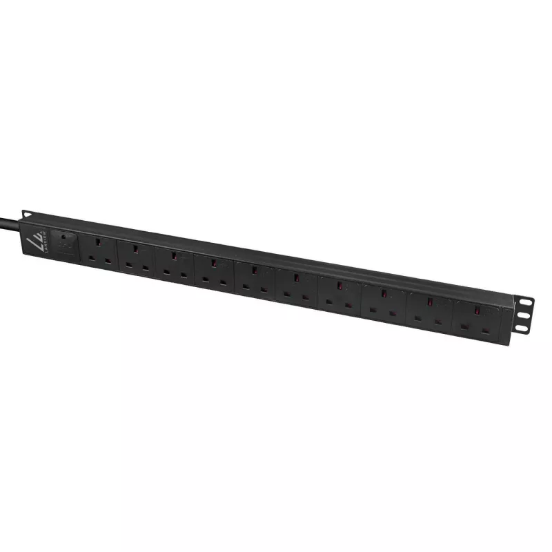 Lanview LVR-3MUK-SPD-UK10 Unidade de distribuição de energia (PDU) 8 tomadas de saída AC 4HE preto