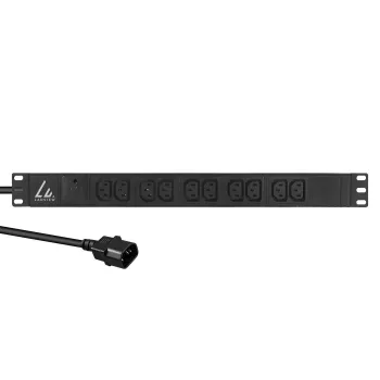 Lanview LVR-2MC14-SPD-C13X10 Régua de tomadas para rack de 19 polegadas, 10 saídas C13