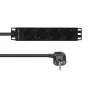 Lanview LVR-2MSCH-LIC-SCH4 régua de tomadas de 10 polegadas com 4 tomadas Schuko