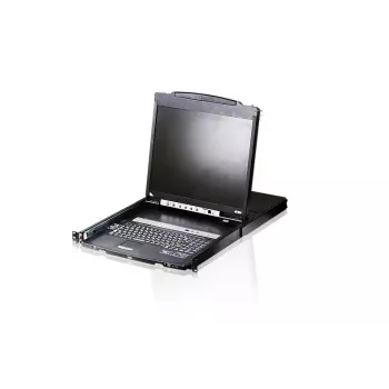 Consola de rack LCD ATEN CL6700MW 17,3 polegadas Full HD widescreen, DVI/HDMI, 1U, preto