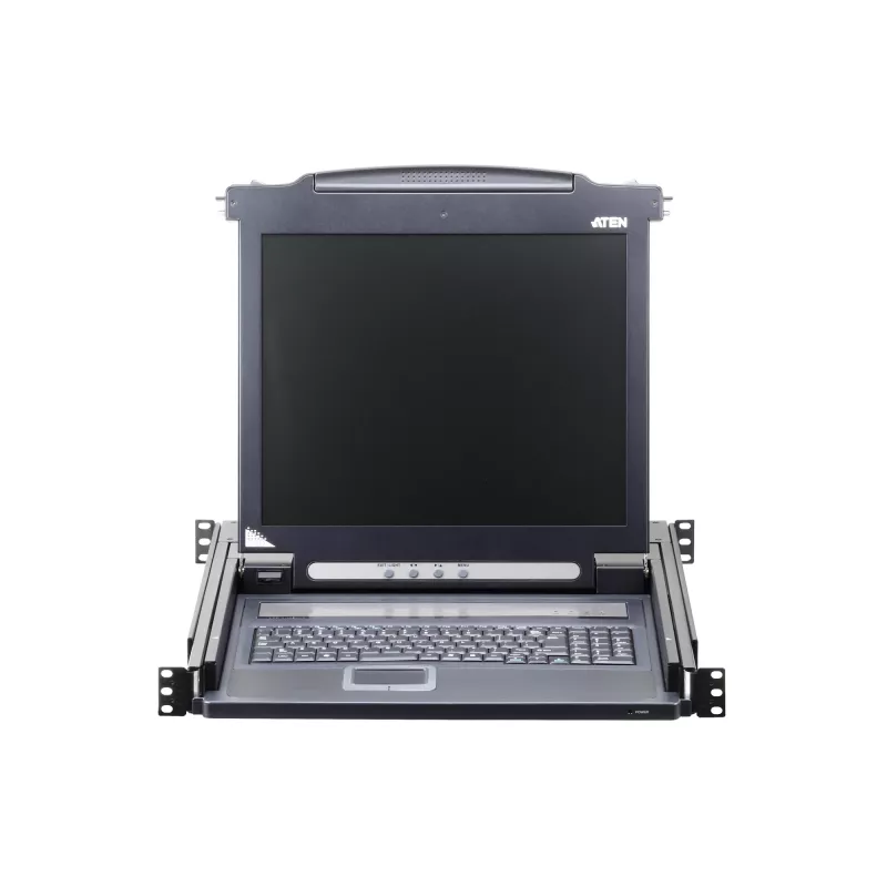 Consola de rack ATEN CL1000M 43,2 cm (17 polegadas) 1280 x 1024 píxeis metal, plástico preto 1U
