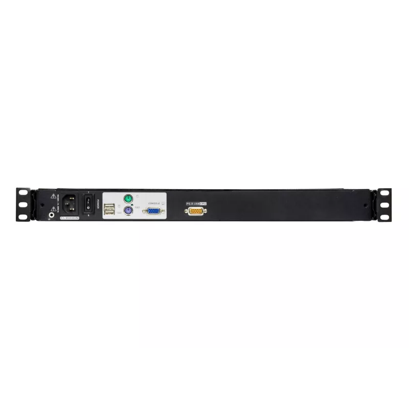 Consola de rack 19 polegadas ATEN CL3000N, 48,3 cm LCD 1280×1024, VGA, teclado e rato USB/PS/2, 1U, alumínio preto