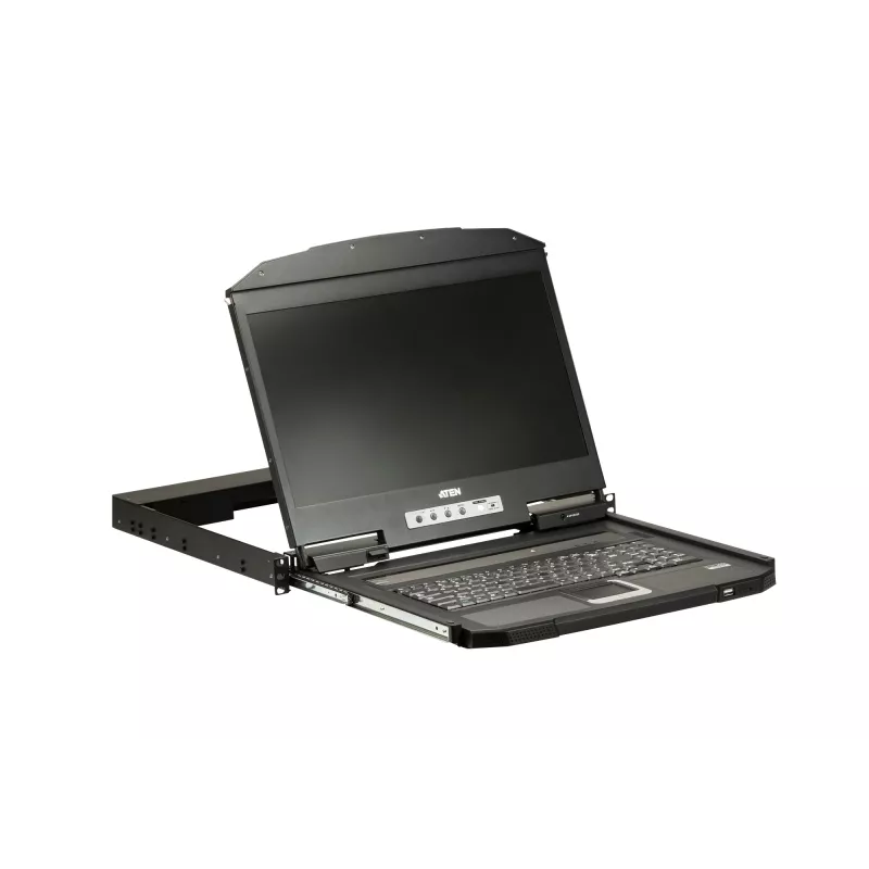 Consola de rack ATEN CL3700NW 47 cm (18,5 polegadas) 1920 x 1080 píxeis metal, plástico preto 1U