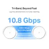 TP-Link AXE11000 Whole Home Mesh Wi-Fi 6E System, branco, interno, sistema Mesh, 600 m², tri-band (2,4 GHz / 5 GHz / 6 GHz), Wi-Fi 6E (802.11ax)