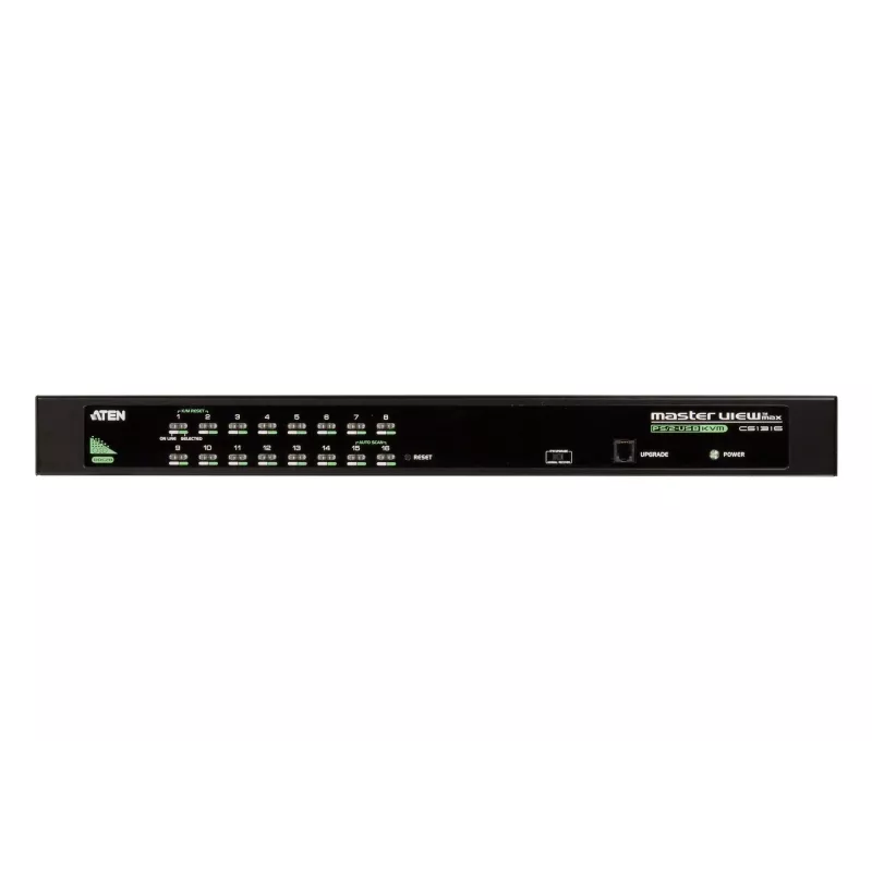 ATEN CS1316 switch KVM VGA USB/PS/2 de 16 portas, 2048 x 1536, montagem em rack, 1U, 6,6 W, preto