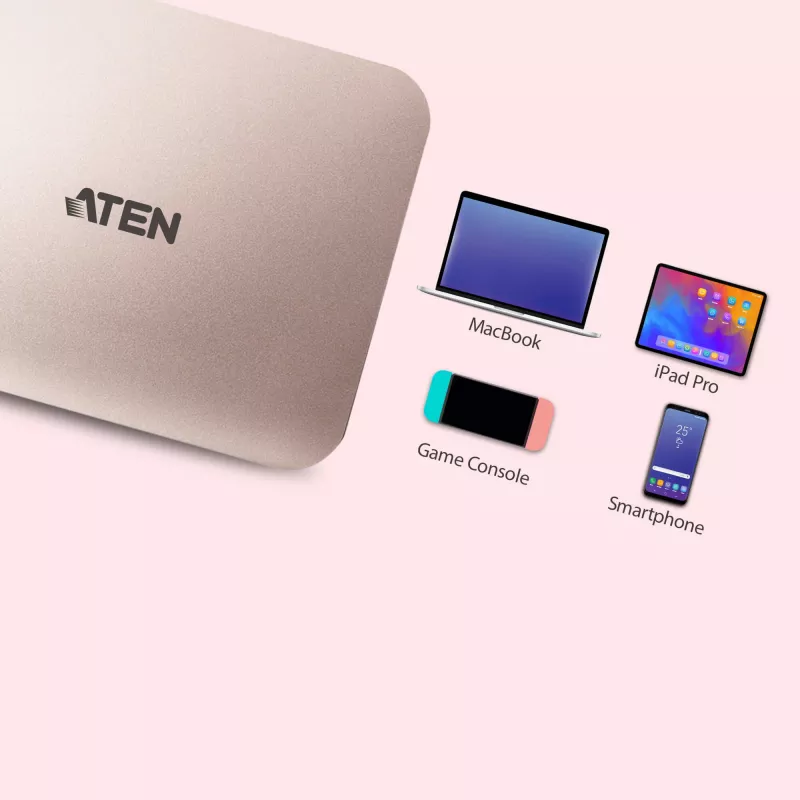 ATEN UH3235 mini dock ultracompacto USB-C 4K com passagem de energia