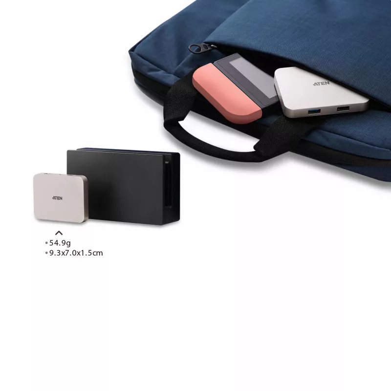 ATEN UH3235 mini dock ultracompacto USB-C 4K com passagem de energia