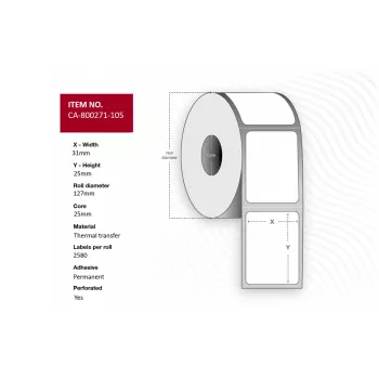 Etiqueta para impressora Capture CA-800271-105 de alta qualidade e duradoura