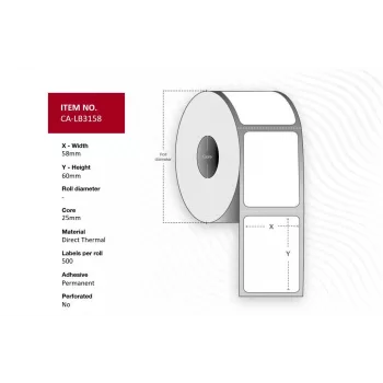 Etiqueta para impressora Capture CA-LB3158 de alta qualidade e durabilidade