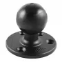 Placa redonda grande com montagens de esfera RAM-D-202U, preto, 322 g, placa de montagem robusta