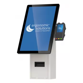 Suporte de quiosque de autoatendimento para montagem na parede ergonomic solutions SPK402-02 — suporte de parede para terminais de autoatendimento