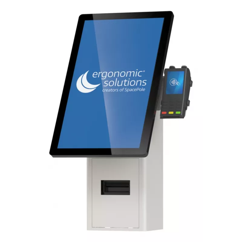 Suporte de quiosque de autoatendimento para montagem na parede ergonomic solutions SPK402-02 — suporte de parede para terminais de autoatendimento