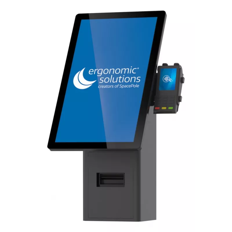 Suporte de quiosque de autoatendimento para montagem na parede ergonomic solutions SPK402-02 — suporte de parede para terminais de autoatendimento